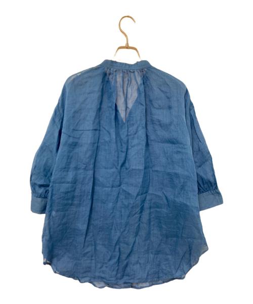 JOURNAL STANDARD relume（ジャーナルスタンダード レリューム）JOURNAL STANDARD relume (ジャーナルスタンダード レリューム) ラミーギャザースリーブブラウス ブルー サイズ:Fの古着・服飾アイテム
