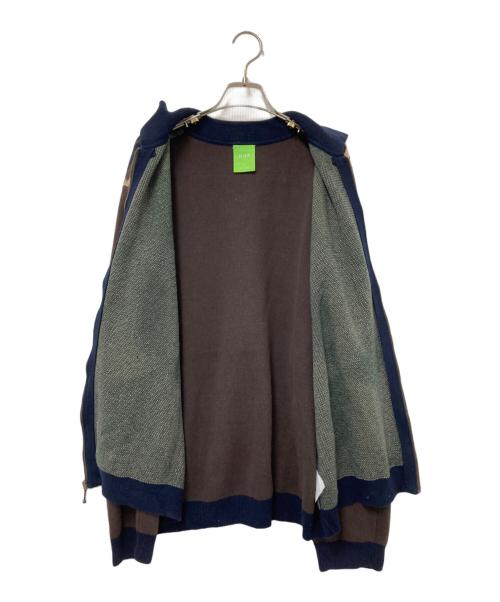 HUF（ハフ）HUF (ハフ) DIMENSION ZIP SWEATER ブラウン サイズ:Lの古着・服飾アイテム