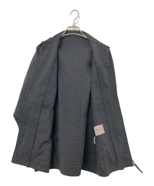 BEAMS Lights（ビームスライト）BEAMS Lights (ビームスライト) COOLMAX(R) シアサッカー フロントポケット ブルゾン ブラック サイズ:下記参照の古着・服飾アイテム