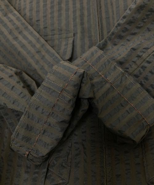 BEAMS Lights（ビームスライト）BEAMS Lights (ビームスライト) COOLMAX(R) シアサッカー フロントポケット ブルゾン ブラック サイズ:下記参照の古着・服飾アイテム