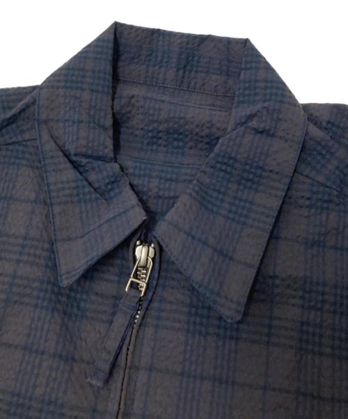 BEAMS Lights（ビームスライト）BEAMS Lights (ビームスライト) COOLMAX(R) シアサッカー フロントポケット ブルゾン ネイビー サイズ:Sの古着・服飾アイテム