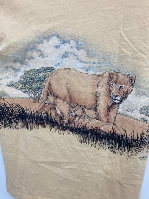 anvil（アンヴィル）anvil (アンヴィル) アニマルTシャツ ベージュ サイズ:Mの古着・服飾アイテム