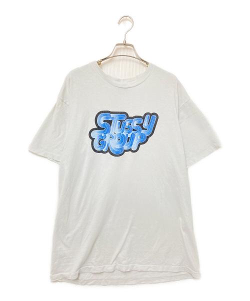 stussy（ステューシー）stussy (ステューシー) 90‘SプリントTシャツ ホワイト サイズ:Lの古着・服飾アイテム