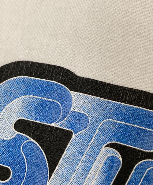 stussy（ステューシー）stussy (ステューシー) 90‘SプリントTシャツ ホワイト サイズ:Lの古着・服飾アイテム