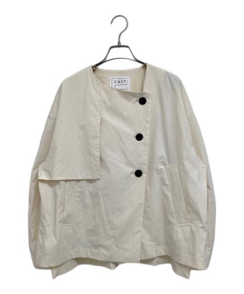 CAST:（キャスト）CAST: (キャストコロン) レイヤードディティールショートブルゾン アイボリー サイズ:Mの古着・服飾アイテム