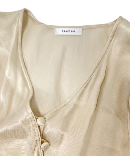 FRAY ID（フレイ アイディー）FRAY ID (フレイ アイディー) カシュクールサテンOP ベージュ 未使用品の古着・服飾アイテム