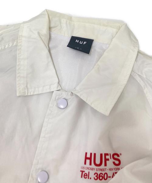 HUF（ハフ）HUF (ハフ) コーチジャケット ホワイト サイズ:Lの古着・服飾アイテム