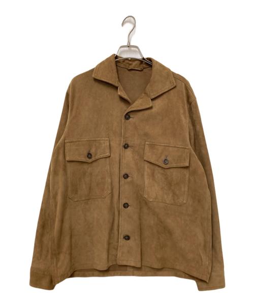 SILENCE（サイレンス）SILENCE (サイレンス) ゴートスキンスウェードジャケット ブラウン サイズ:48の古着・服飾アイテム