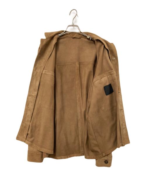 SILENCE（サイレンス）SILENCE (サイレンス) ゴートスキンスウェードジャケット ブラウン サイズ:48の古着・服飾アイテム