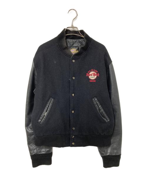 Hard Rock cafe（ハードロックカフェ）Hard Rock cafe (ハードロックカフェ) スタジャン ブラック サイズ:Sの古着・服飾アイテム