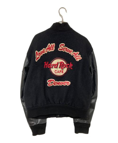 Hard Rock cafe（ハードロックカフェ）Hard Rock cafe (ハードロックカフェ) スタジャン ブラック サイズ:Sの古着・服飾アイテム