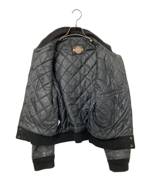 Hard Rock cafe（ハードロックカフェ）Hard Rock cafe (ハードロックカフェ) スタジャン ブラック サイズ:Sの古着・服飾アイテム