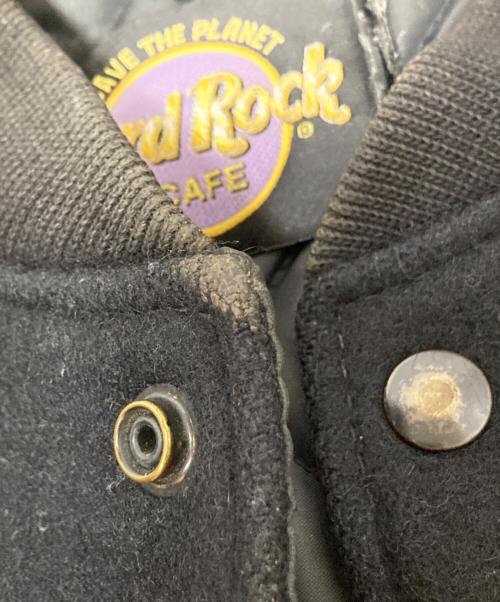 Hard Rock cafe（ハードロックカフェ）Hard Rock cafe (ハードロックカフェ) スタジャン ブラック サイズ:Sの古着・服飾アイテム