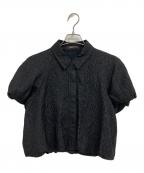 STUNNING LUREスタニングルアー）の古着「フラッフィージャガードトップス」｜ブラック