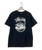 stussyステューシー）の古着「プリントTシャツ」｜ブラック