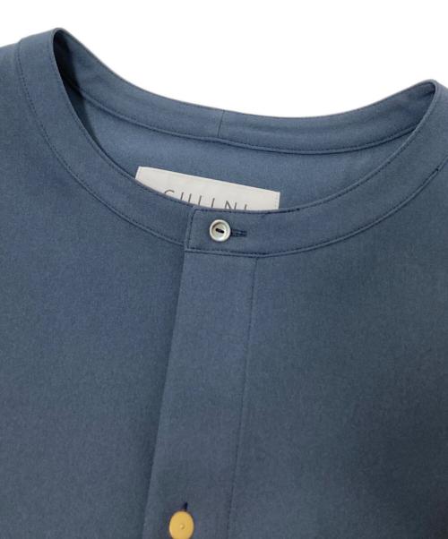 CULLNI（クルニ）CULLNI (クルニ) Stretch Twill Front Fly Like Short Sleeve Shirt グレー サイズ:1の古着・服飾アイテム