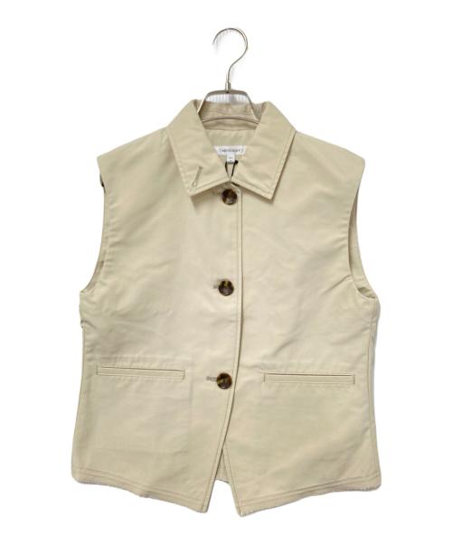 moussy（マウジー）moussy (マウジー) SINGLE COLLAR タックベスト ベージュ サイズ:F 未使用品の古着・服飾アイテム