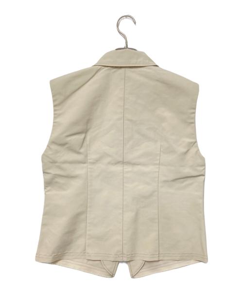 moussy（マウジー）moussy (マウジー) SINGLE COLLAR タックベスト ベージュ サイズ:F 未使用品の古着・服飾アイテム