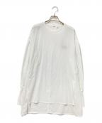 BEARDSLEYビアズリー）の古着「ギャザーカフスシャツ」｜ホワイト