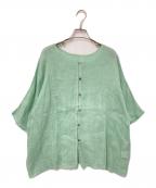 BEARDSLEYビアズリー）の古着「カヤ前後ブラウス」｜グリーン