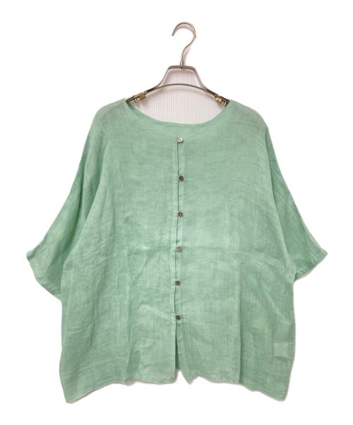 BEARDSLEY（ビアズリー）BEARDSLEY (ビアズリー) カヤ前後ブラウス グリーン サイズ:Fの古着・服飾アイテム