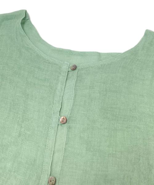 BEARDSLEY（ビアズリー）BEARDSLEY (ビアズリー) カヤ前後ブラウス グリーン サイズ:Fの古着・服飾アイテム