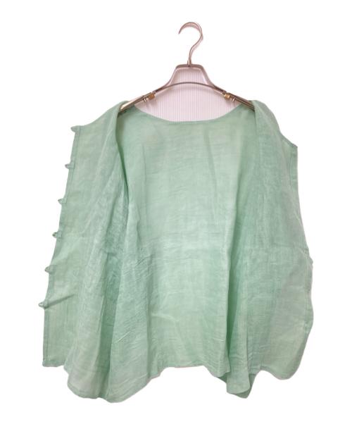 BEARDSLEY（ビアズリー）BEARDSLEY (ビアズリー) カヤ前後ブラウス グリーン サイズ:Fの古着・服飾アイテム