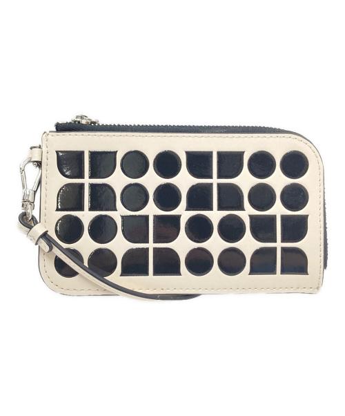 Kate Spade（ケイトスペード）Kate Spade (ケイトスペード) Noel Wristlet ベージュ×ブラック サイズ:下記参照の古着・服飾アイテム