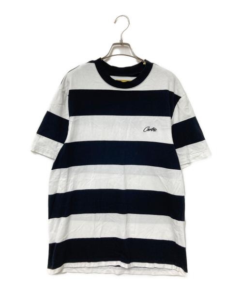 Corteiz（コーテイズ）Corteiz (コーテイズ) ボーダーTシャツ ホワイト×ブラック サイズ:Lの古着・服飾アイテム