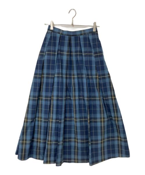 KAGURE（カグレ）KAGURE (カグレ) タイプライターチェックタックスカート ネイビー サイズ:FREE 未使用品の古着・服飾アイテム