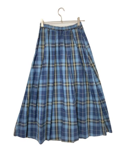 KAGURE（カグレ）KAGURE (カグレ) タイプライターチェックタックスカート ネイビー サイズ:FREE 未使用品の古着・服飾アイテム