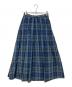 KAGURE（カグレ）の古着「タイプライターチェックタックスカート」｜ネイビー