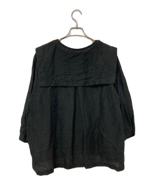 KAGURE（カグレ）KAGURE (カグレ) ビッグカラーブラウス ブラック サイズ:FREEの古着・服飾アイテム