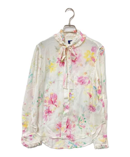 POLO RALPH LAUREN（ポロ・ラルフローレン）POLO RALPH LAUREN (ポロ・ラルフローレン) ボウタイシルクブラウス マルチカラーの古着・服飾アイテム