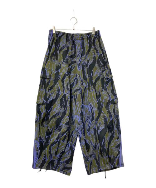 Needles（ニードルズ）Needles (ニードルズ) PURPLE THINGS (パープルシングス) トラックカーゴパンツ ブラック×パープル サイズ:Mの古着・服飾アイテム