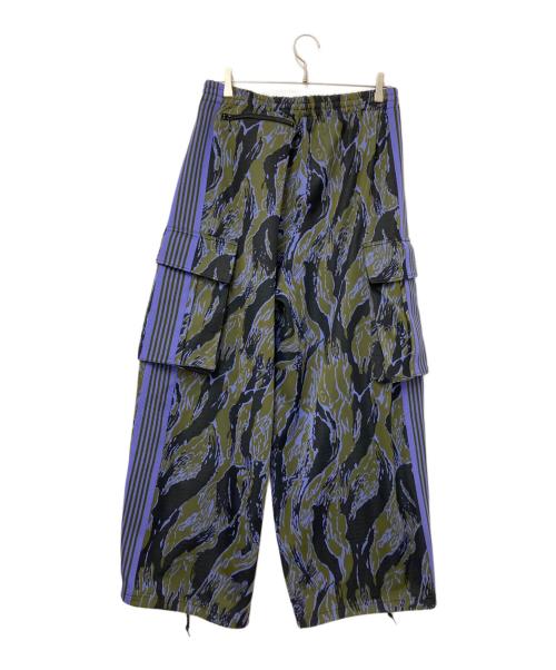 Needles（ニードルズ）Needles (ニードルズ) PURPLE THINGS (パープルシングス) トラックカーゴパンツ ブラック×パープル サイズ:Mの古着・服飾アイテム