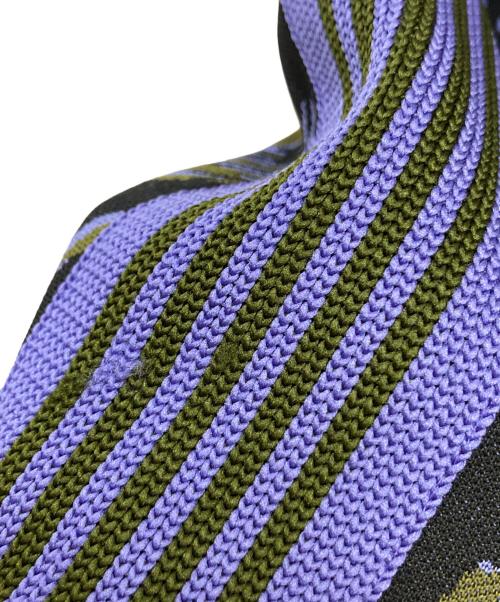 Needles（ニードルズ）Needles (ニードルズ) PURPLE THINGS (パープルシングス) トラックカーゴパンツ ブラック×パープル サイズ:Mの古着・服飾アイテム