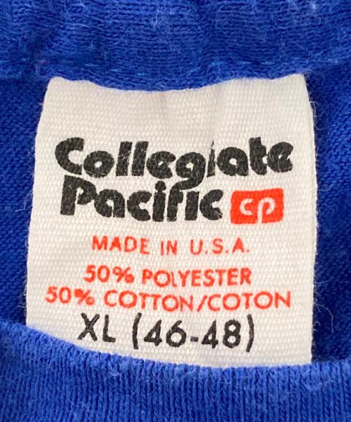 COLLEGIATE PACIFIC（カレッジパシフィック）COLLEGIATE PACIFIC (カレッジパシフィック) 80‘ＳプリントTシャツ ブルー サイズ:XLの古着・服飾アイテム