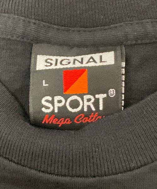 SIGNAL SPORT（シグナル スポーツ）SIGNAL SPORT (シグナル スポーツ) 90‘ＳバンドTシャツ ブラック サイズ:Lの古着・服飾アイテム