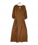 VERMEIL par ienaヴェルメイユ パー イエナ）の古着「2WAYボリュームロングワンピース」｜ブラウン