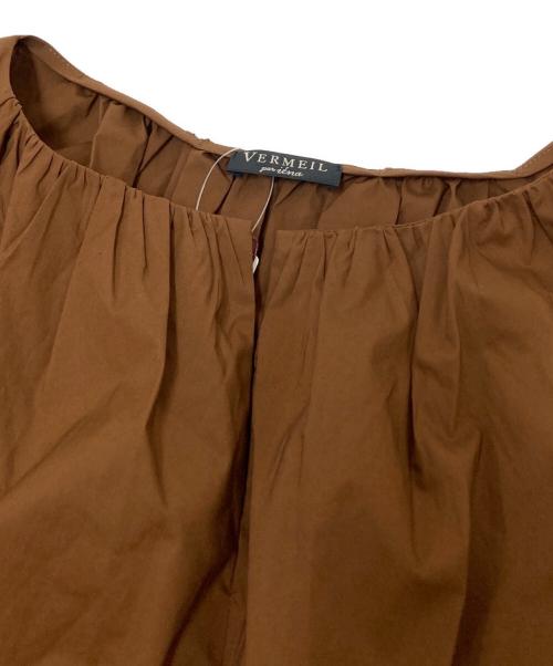 VERMEIL par iena（ヴェルメイユ パー イエナ）VERMEIL par iena (ヴェルメイユ パー イエナ) 2WAYボリュームロングワンピース ブラウン サイズ:F 未使用品の古着・服飾アイテム