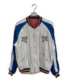 TAILOR TOYO×MAUNA KEA GALLERIES（テーラー東洋×マウナケアギャラリーズ）の古着「Mid 1950s Style Acetate Souvenir Jacket」｜ピンク×アイボリー