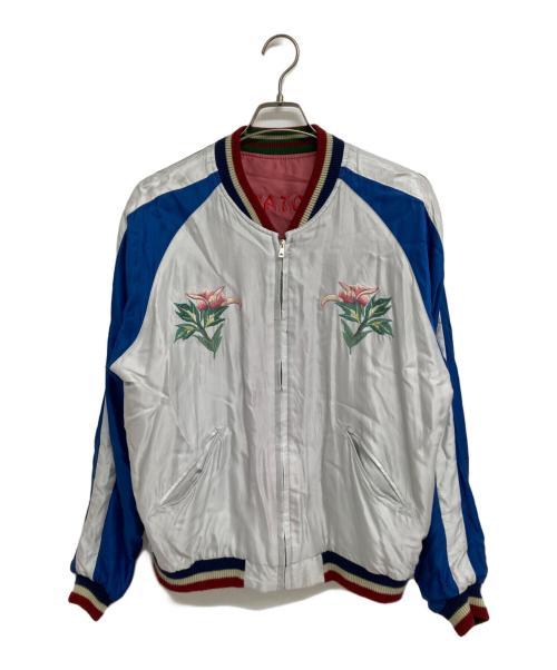 TAILOR TOYO（テーラー東洋）TAILOR TOYO (テーラー東洋) MAUNA KEA GALLERIES (マウナケアギャラリーズ) Mid 1950s Style Acetate Souvenir Jacket ピンク×アイボリー サイズ:XLの古着・服飾アイテム