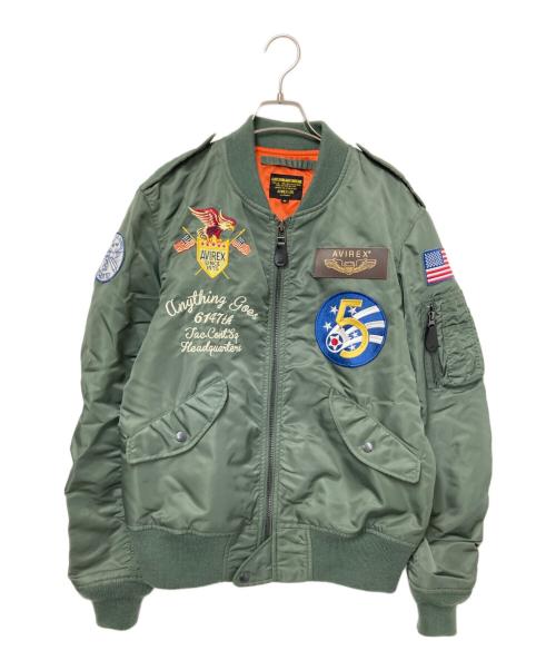 AVIREX（アヴィレックス）AVIREX (アヴィレックス) フライトジャケット グリーン サイズ:XLの古着・服飾アイテム