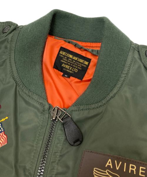 AVIREX（アヴィレックス）AVIREX (アヴィレックス) フライトジャケット グリーン サイズ:XLの古着・服飾アイテム