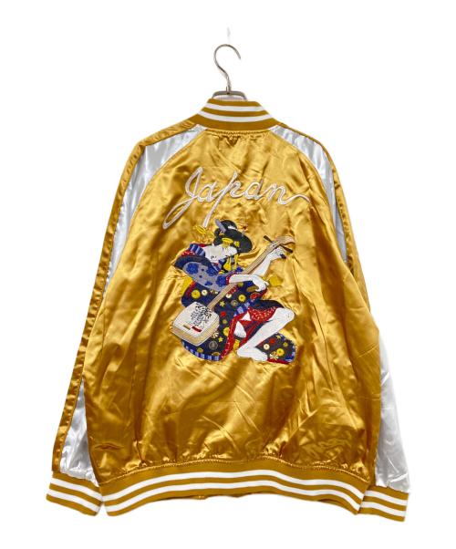 一心如鏡（イッシンニョキョウ）一心如鏡 (イッシンニョキョウ) スカジャン ゴールド サイズ:3Lの古着・服飾アイテム