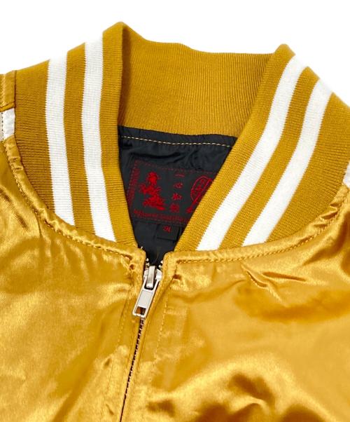 一心如鏡（イッシンニョキョウ）一心如鏡 (イッシンニョキョウ) スカジャン ゴールド サイズ:3Lの古着・服飾アイテム