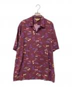 AVIREXアヴィレックス）の古着「AVIATOR'S DINER ALOHA SHIRT」｜ボルドー