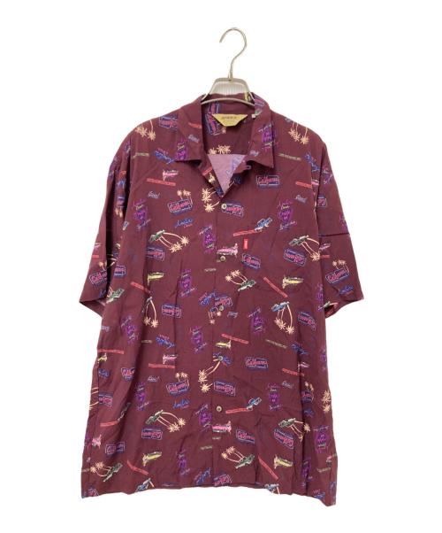 AVIREX（アヴィレックス）AVIREX (アヴィレックス) AVIATOR'S DINER ALOHA SHIRT ボルドー サイズ:XLの古着・服飾アイテム