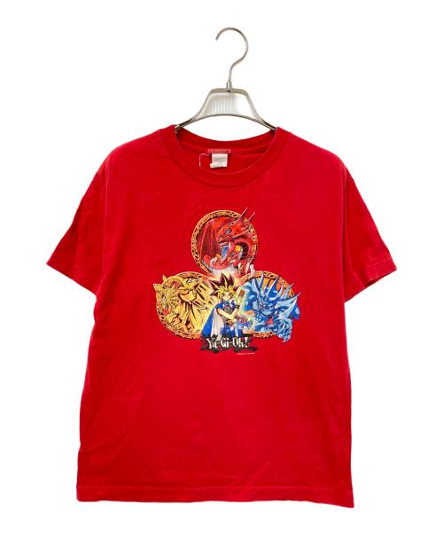 Yu-Gi-Oh!（ユウギオウ）Yu-Gi-Oh! (ユウギオウ) 90‘SアニメプリントTシャツ レッド サイズ:Lの古着・服飾アイテム
